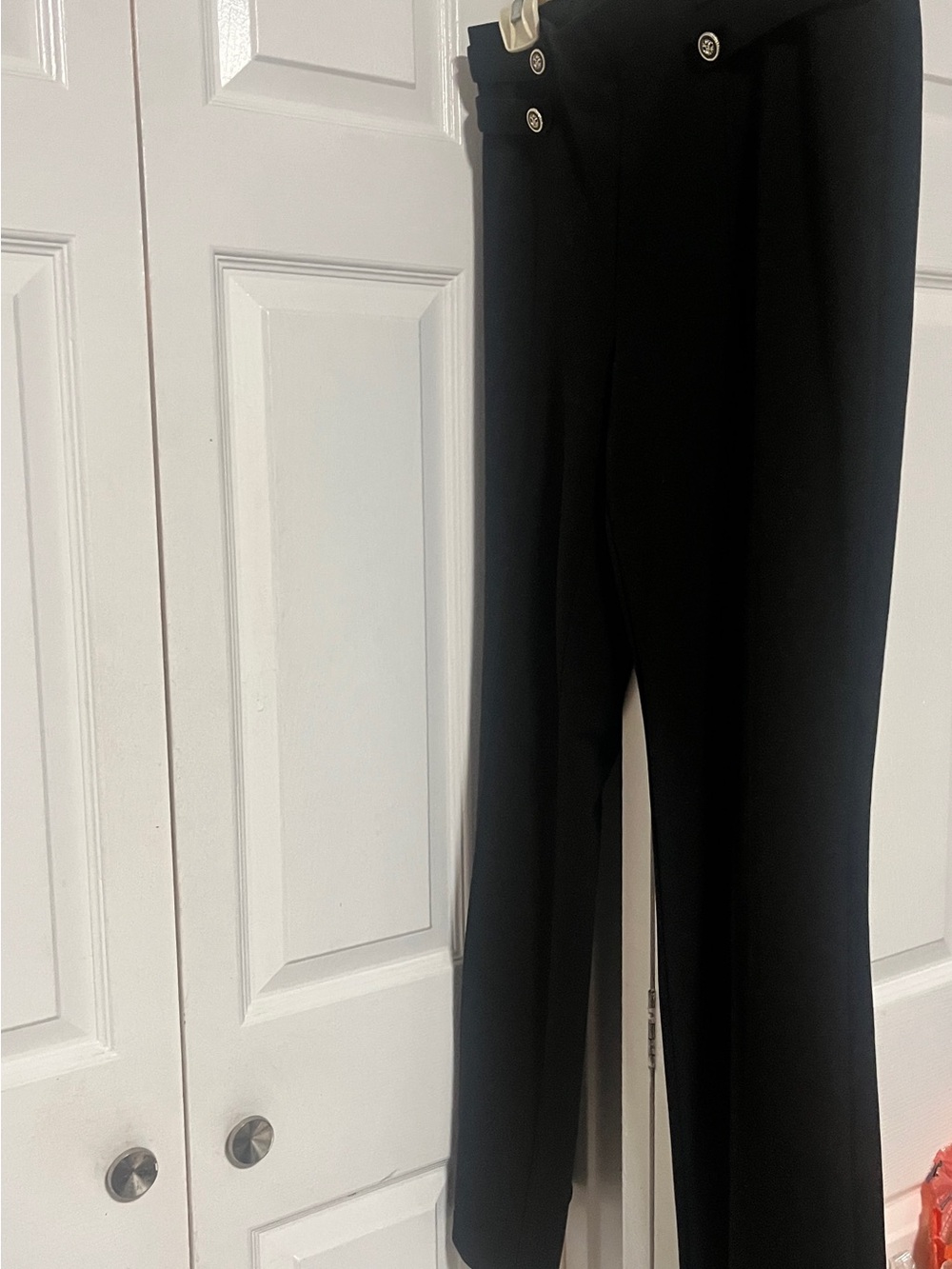Women's Black Straight-Leg Dress Pants